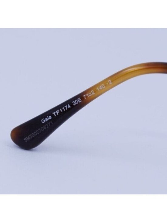 Tom Ford Gaia FT1174 30E Sunglasses Deep Gold Aviator Frame, Brown Lenses main image 4